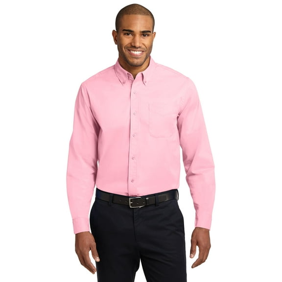Port Authority S608ES Extended Size Long Sleeve Easy Care Shirt, Mens Casual Button Down Shirts