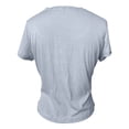 thumbnail image 3 of Women's Short Sleeve Lace Tops 2026 Summer Ribbed Scoop Neck Button T Shirts Going Out Slim Fashion Clothes Summer Tops(Grey,M), 3 of 4