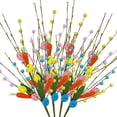 thumbnail image 3 of Artificial Easter Egg Flowers, Easter Sprays with Easter Eggs，Carrot and Berries Spring Floral Stems Twig Branches for Easter Arrangement Centerpiece (, Easter), 3 of 5