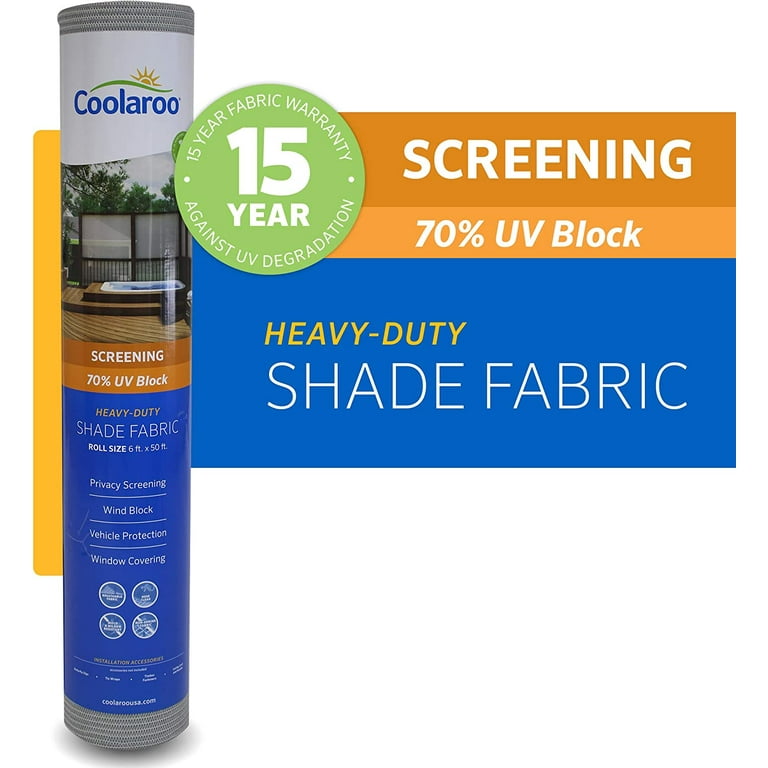 Coolaroo 6' x 50' Outdoor Stone Mesh Sun Shades Canopy