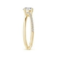 thumbnail image 3 of ANGARA Natural Diamond Criss-Cross Engagement Ring in 14K Yellow Gold for Women (Size-5.5mm| Color-I-J| Clarity-I1-I2) | April Birthstone, Anniversary, Jewelry Gift for Women | Natural Diamond Ring, 3 of 9