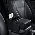 thumbnail image 2 of 5-in-1 Multifunctional PU Leather Car Armrest Box Mat, Center Console Organizer with Cup Holder, Phone & Tissue Slots, Waterproof Elastic Pad for Most Vehicles, 2 of 8