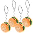 thumbnail image 3 of Food Keychain Charm Simulation Food Pendant Hamburger Key Ring Pendants Bag Ornament PVC Iron 9X3.5X2CM 4Pcs, 3 of 5