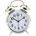 thumbnail image 3 of MINKUROW Vintage Look Twin Bell Table Alarm Wind-Up Clock with Night Led Light (Design 1), 3 of 8