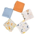 thumbnail image 4 of Baberos para niños, 5 baberos para bebés, baberos absorbentes a presión, baberos de algodón optimizados para la excelencia, 4 of 8