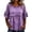 Z1 Purple, variant on HCYSFG Women's Casual Retro T Shirts Round Neck 3/4 Sleeve Western Floral Print Activewear Top Summer Vacation Everyday Sporty Tee