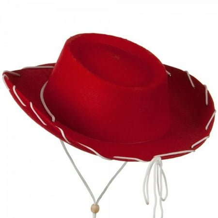 Red Felt Cowboy Child Hat Toy Story Jessie Cowgirl Costume Movie Kids Girls