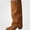 Brown, variant on WAVSUF Women's Suede Mid Calf Boots Pointed Toe Plus Size Wide Width Fall Daily Casual Boots Black Size 6