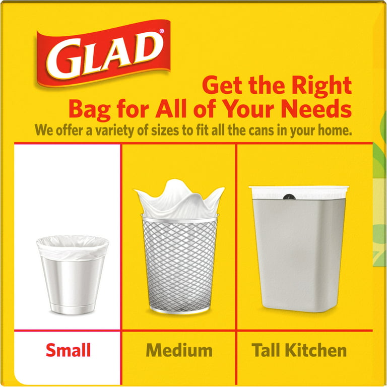 Glad Trash Bags, Quick-Tie, Gain Original Scent, Small, 4 Gallon - 26 bags