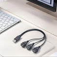 thumbnail image 3 of USB Splitter Cable 1 Male to 3 Female Power Extension Adapter for Computer Charging Mouse Keyboards, 3 of 9