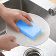 thumbnail image 6 of mtvxesu Dishcloths, Natural Wood Pulp Cotton Sponge, Thickened Kitchen Cleaning Scouring Pad, Absorbent Dishwashing Sponge Cloth, 2-Pack, Yellow, Blue, Green, White, 11X7X2Cm Dishwashing Cloth, 6 of 6