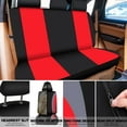 thumbnail image 4 of count  Seat Cover Full Set  Accessories for Front Rear Seat Fluffy  Cover Belt Automotive Floor Mats Air Conditioner Decoration Strip(Red and Black), 4 of 6
