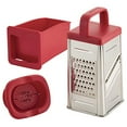 thumbnail image 1 of Rachael Ray 47649 Box Stainless Steel Grater, 4 Cup, Red, 1 of 14
