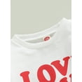 thumbnail image 5 of Bagilaanoe Toddler Baby Boy Girl Valentine's Day Sweatshirt Long Sleeve Heart Letter Print Pullover 6M 12M 18M 24M 3T Kids Loose Tee Tops, 5 of 8