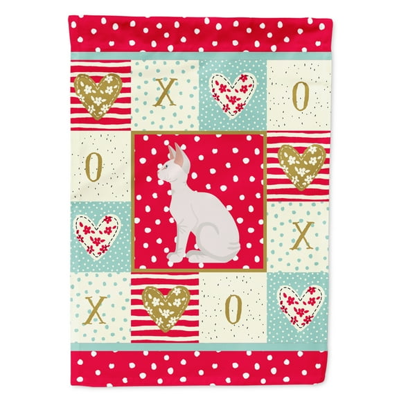 Carolines Treasures CK5796GF Sphynx 3 Cat Love Flag Garden Size Small multicolor
