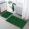 thumbnail image 2 of Ample Decor Cotton Bath Mats 24 x 17 inch and 34 x 20 inches Pack of 2 1350 GSM - Green, 2 of 6