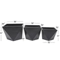 thumbnail image 3 of CosmoLiving by Cosmopolitan 19", 16", 14"W Indoor Outdoor Black Metal Planter (3 Count), 3 of 9