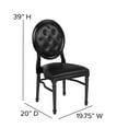 thumbnail image 5 of Flash Furniture HERCULES Series 900 lb. Capacity King Louis Chair with Tufted Back, Black Vinyl Seat and Black Frame, 5 of 11