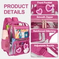 thumbnail image 4 of DAKIMOE Clear Backpack Heavy Duty Stadium Approved School Cute Transparent Backpacks Clear Bag Travel, 4 of 7