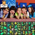 thumbnail image 2 of 15 hojas de tatuajes temporales que brillan en la oscuridad, tatuajes temporales fluorescentes que brillan en la oscuridad, 11 Feliz Sencillez, 2 of 5