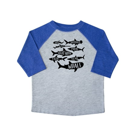 

Inktastic Types of Sharks Gift Toddler Boy or Toddler Girl T-Shirt