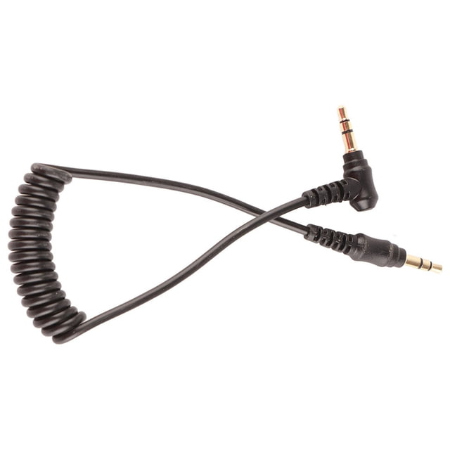 Audio Cable, Faster Transmission Speed Black Spring Adapter Cable Lightweight Sufficient Wire Length For Microphone Connected To Digital Camera