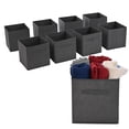 thumbnail image 1 of Set de 8 Cubos Organizadores Grandes de 28 x 28 cm, Caja de Tela Multiusos, Diseño Plegable, Almacenamiento de Objetos, Ideal para Ropa, Juguetes, Usalo en Clóset, Armarios y Estanterías, 1 of 8
