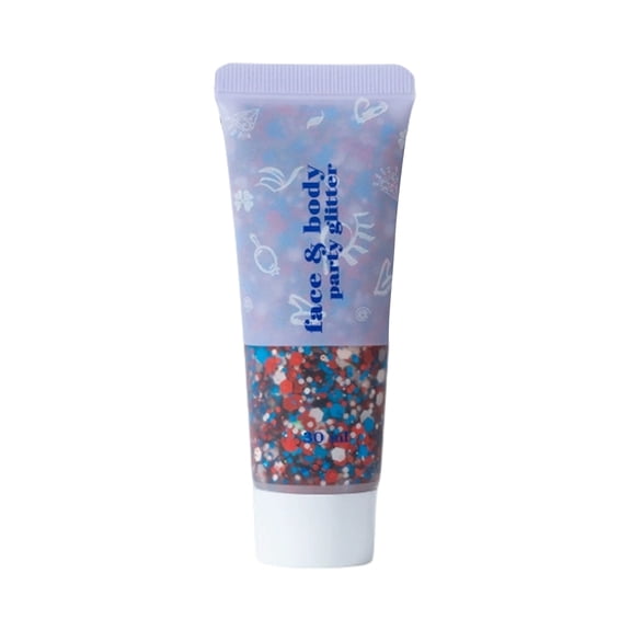 Face Body Glitter Gel, Holographic Iridescent Mermaid Sequins Chunky Glitter, 1.0 Fl Oz Single Pack, for Eyeshadow Face Body Hair Stage Makeup Rave Festival Party Cosplay Daily Shimmer Decoration