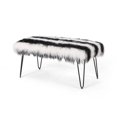 thumbnail image 2 of 34" Black and White Contemporary Rectangular Bench, 2 of 7