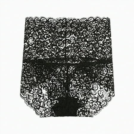 Meiodtion Underwear for Women Comfort Thong Tummy Control Seamless Panties High Waist Cheeky Panty  Black  L