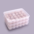 thumbnail image 3 of Cateissary 3 uds portahuevos cubiertos con 24 compartimentos caja de almacenamiento de plástico apilable dispensador Visible de mantenimiento fresco nevera Organizadores de utensilios de cocina, 3 of 6
