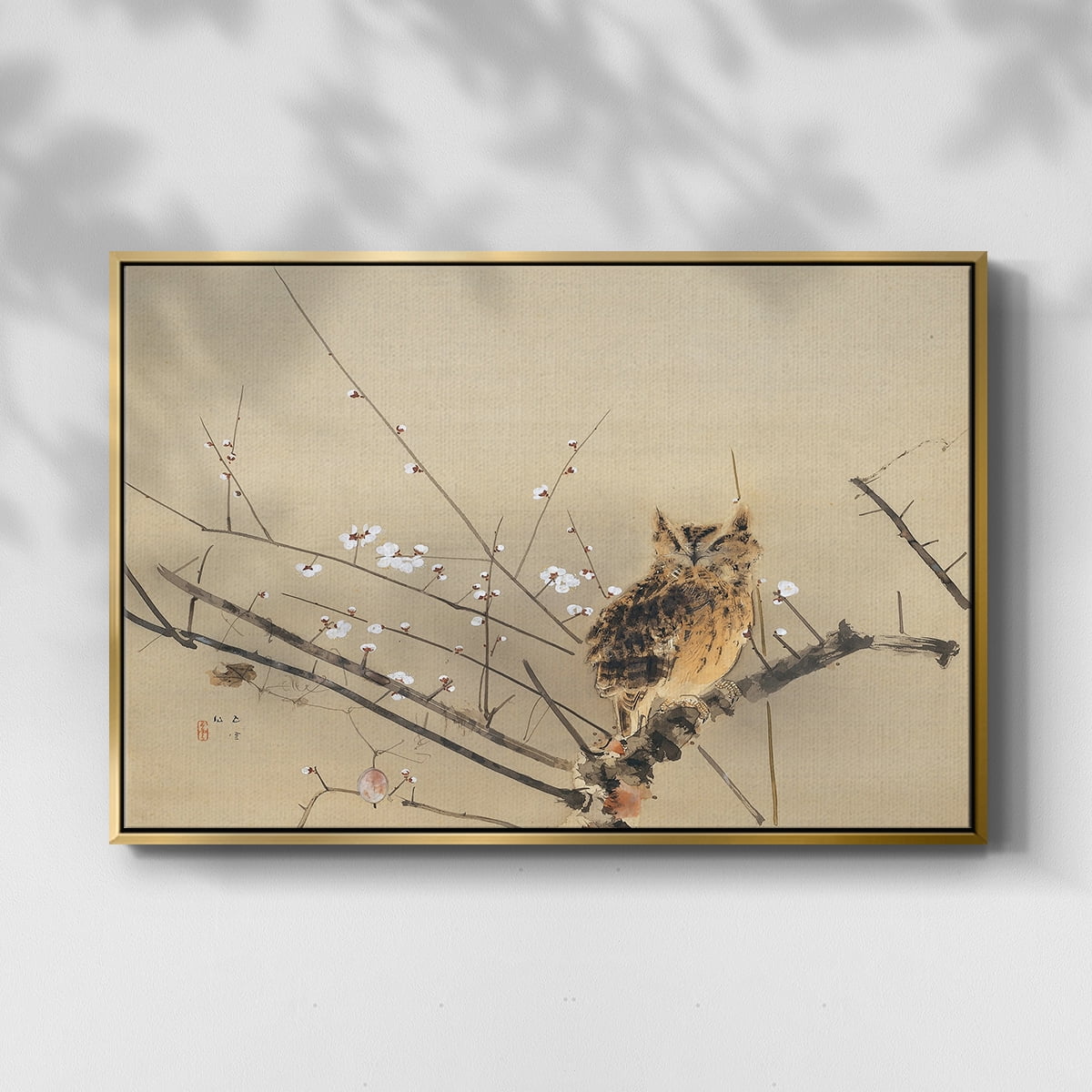 Vintage Landscape-MXVI By Wexford Home Framed in Gold Wood Gallery Wrapped Canvas 25 in. x 37 in.