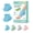 Blue, variant on 2 Pairs Moisturizing Heel Socks - Aloe Vera Gel for Dry, Cracked Heels Repair Treatment - Cotton Foot Care Socks For Women, Men - Blue, Extra Large