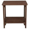 thumbnail image 5 of EDOEMSE 20 x 14" Outdoor Patio Wood Rectangular Side Table with Storage for Deck, Garden, Natural, 5 of 10