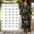 thumbnail image 6 of DISNIMO Boho Flower Printed Womens Casual Maxi Dress V Neck 3/4 Sleeve Dress Loose Fit Shift Dress Linen-Like Fashion Long Dresses for Women, L, 6 of 6