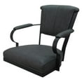 thumbnail image 3 of Miami Swivel Caster Chair Reading Base - Gray Vinyl - Black Metal, 3 of 3