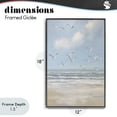 thumbnail image 4 of Stupell Industries Coastal Ocean Flight Seagulls Black Framed Giclee Art, 12 x 18, by Creative Studio, 4 of 8