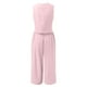 thumbnail image 3 of Conjunto de dos piezas para mujer: camiseta sin mangas y pantalones anchos, traje informal, poliéster y spandex, para verano/aire libre/fiestas, 3 of 4