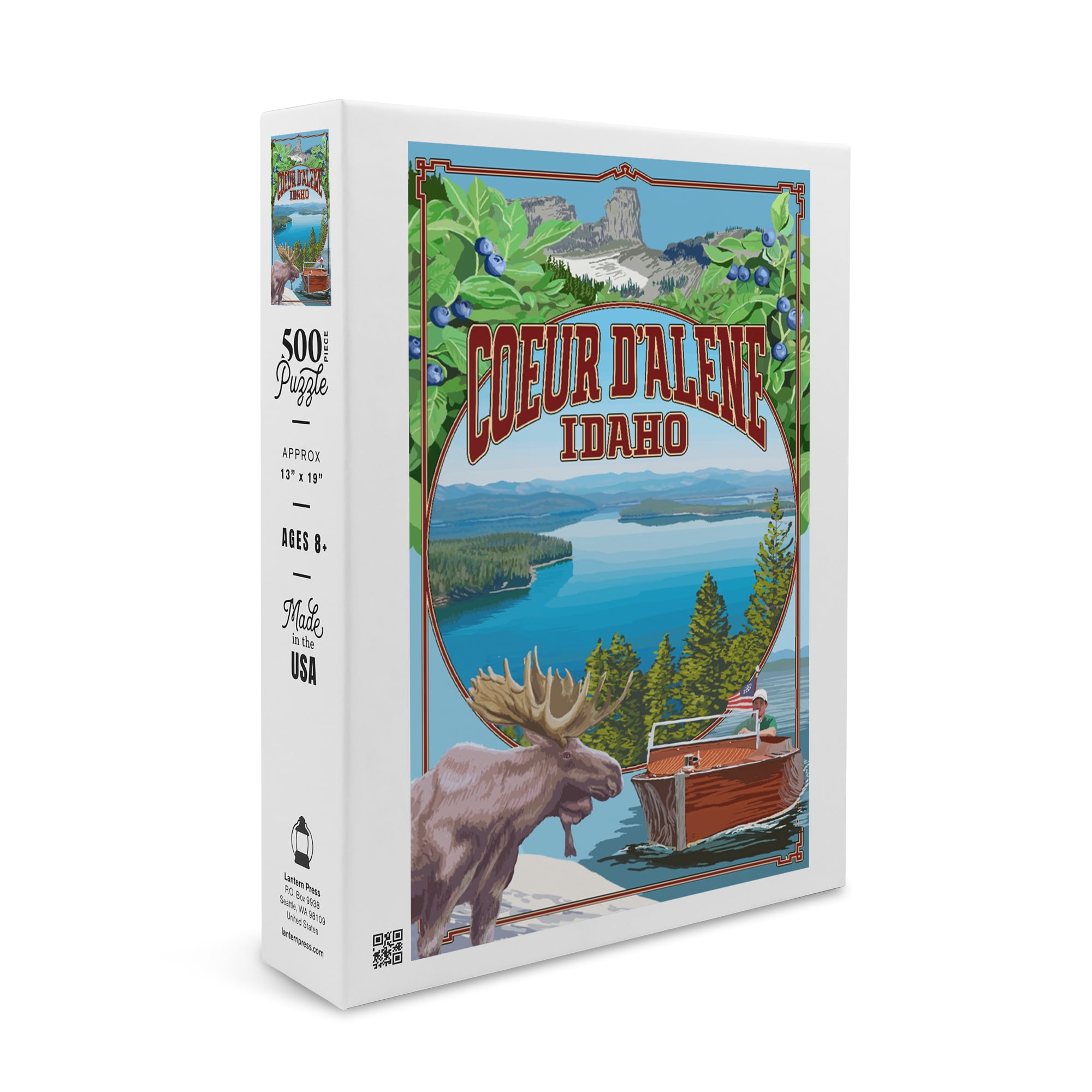 Coeur d'Alene, Idaho, Montage Scene (19x27 inches, Premium 500 Piece