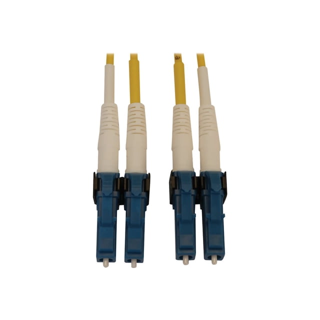 Eaton Tripp Lite Series 400G Duplex Singlemode 9/125 OS2 Switchable Fiber Optic Cable (LC/UPC M/M), LSZH, Yellow, 2 m (6.6 ft.) - Network cable - LC single-mode (M) switchable to LC single-mode (M) switchable - 2 m - fiber optic - duplex - 9 / 125 micron - OS2 - OFNR - halogen-free - yellow