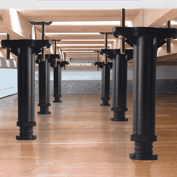 4-pack adjustable replacement bed frame support legs, with connectin plates/scales/bed frame legs, suitable for oversized bed slats and large bed slats (7.48 in - 13 in)