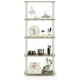 thumbnail image 3 of SONGMY Turn-N-Tube 5-Tier Multipurpose Shelf / Display Rack / Storage Shelf / Bookshelf, Square Tubes, Sonoma Oak/White, 3 of 5