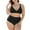 Black, variant on WREESH Womens Plus Size High Waisted Bikini Conservative Strappy Back Set Two Piece Swimsuits Swimdress Beach Bathing Suit Black
