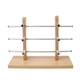 thumbnail image 2 of Soporte organizador de madera para gafas de sol, marco para gafas, color plata, 3 capas., 2 of 9