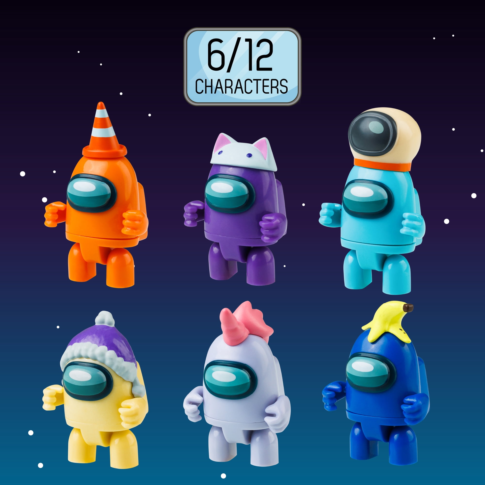 Among Us Articulated Mini Action Figures (6 Pack) in a Deluxe Box