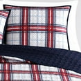 thumbnail image 2 of Ivy 3 Piece Full Queen Plaid Coverlet with Matching Shams - Red - White, 2 of 4