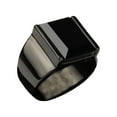 thumbnail image 2 of Minnieouse Anillo de acero de titanio Rectangular Joyería artificial Acero Moda Dedo Onyxes Personalidad Lujo Regalos de moda Ropa, zapatos y accesorios Miscelánea Negro piedra negra Minnieouse AP015066-05, 2 of 6