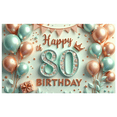 thumbnail image 3 of Elegant Crown  Banner Decorative Milestone 80th Celebration for Birthday Party Event Indoor, 3 of 8