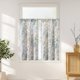 thumbnail image 1 of Cortinas Jinchan Floral de Lino Tier 45 cm Azul sobre Beige 2 Paneles, 1 of 7