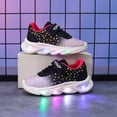 thumbnail image 5 of Quealent Toddler Girls Led Shoes Kids Light Up Sneakers Black for Size 12, 5 of 7
